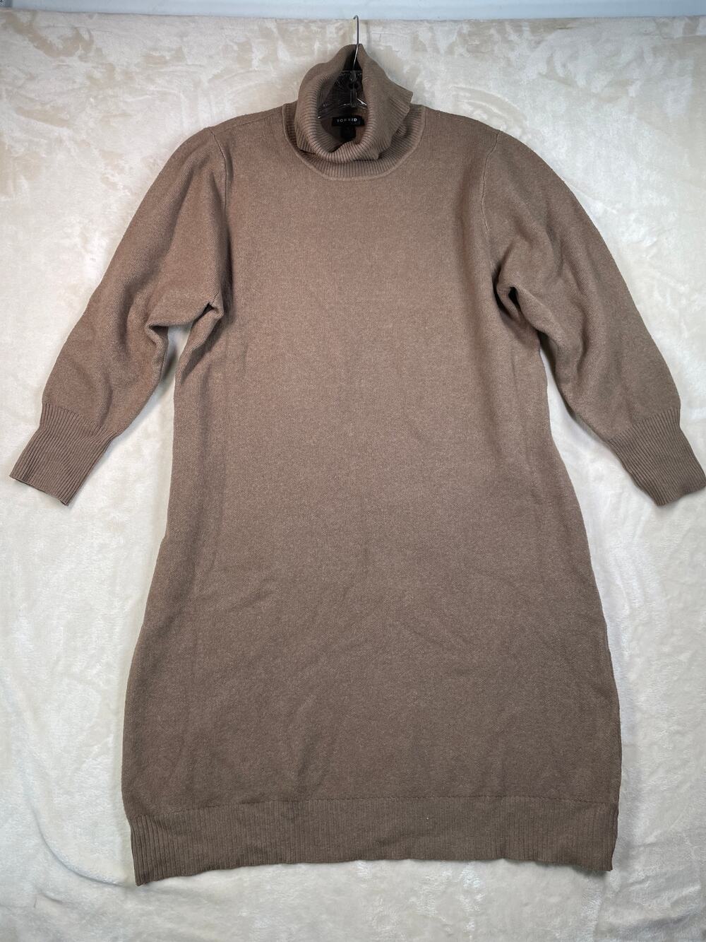 Torrid Toupe Woman’s Long Knit Sweater Dress 1